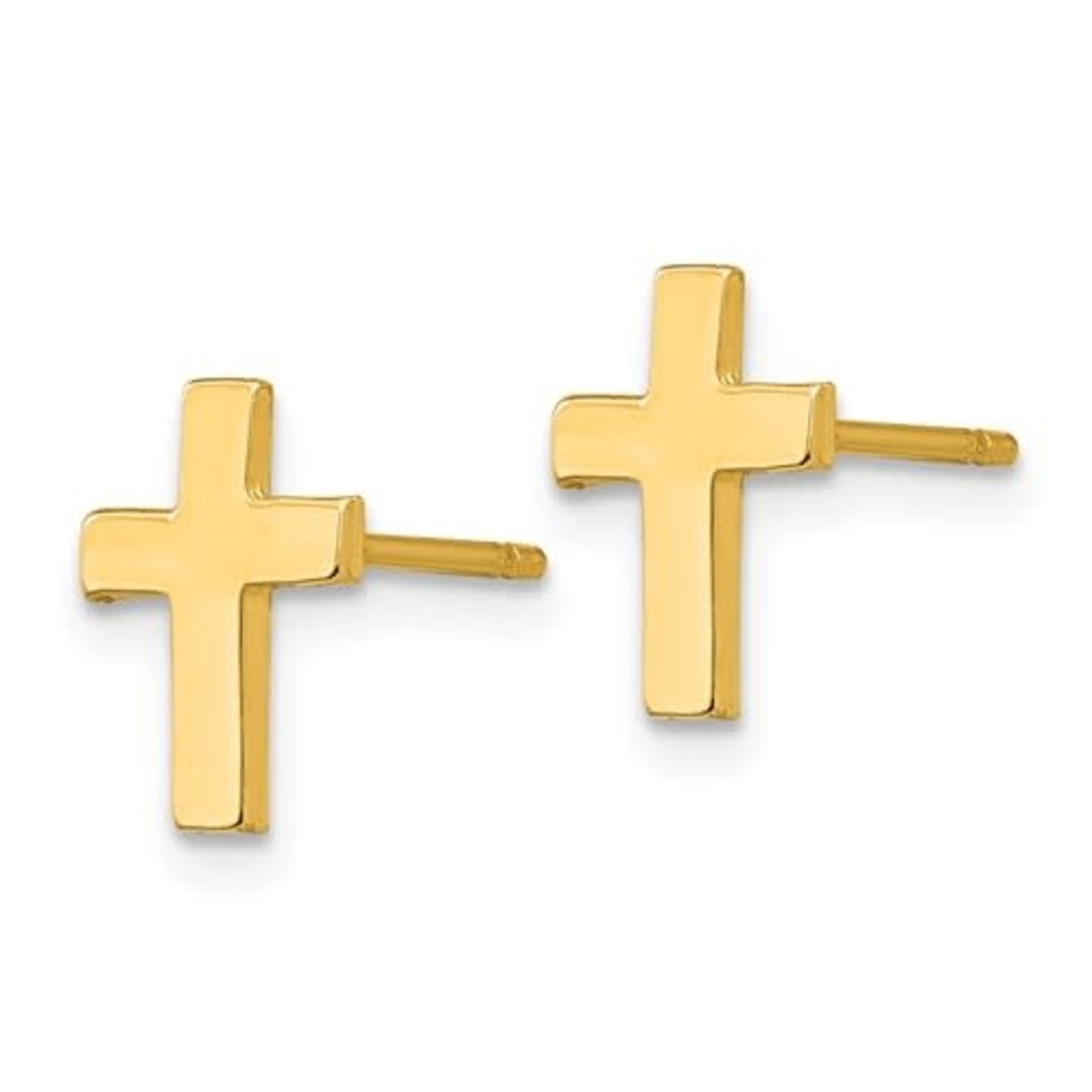 QUALITY GOLD OF CINCINNATI INC 14K Cross Earrings
