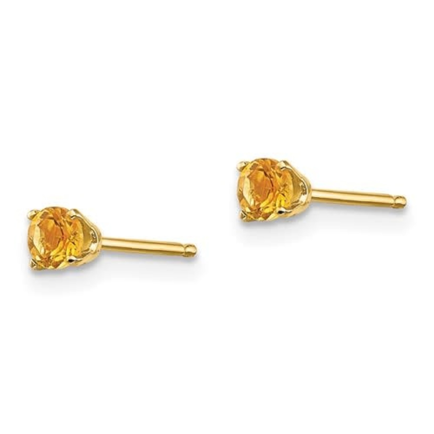 QUALITY GOLD OF CINCINNATI INC 14K 3mm Citrine Earrings