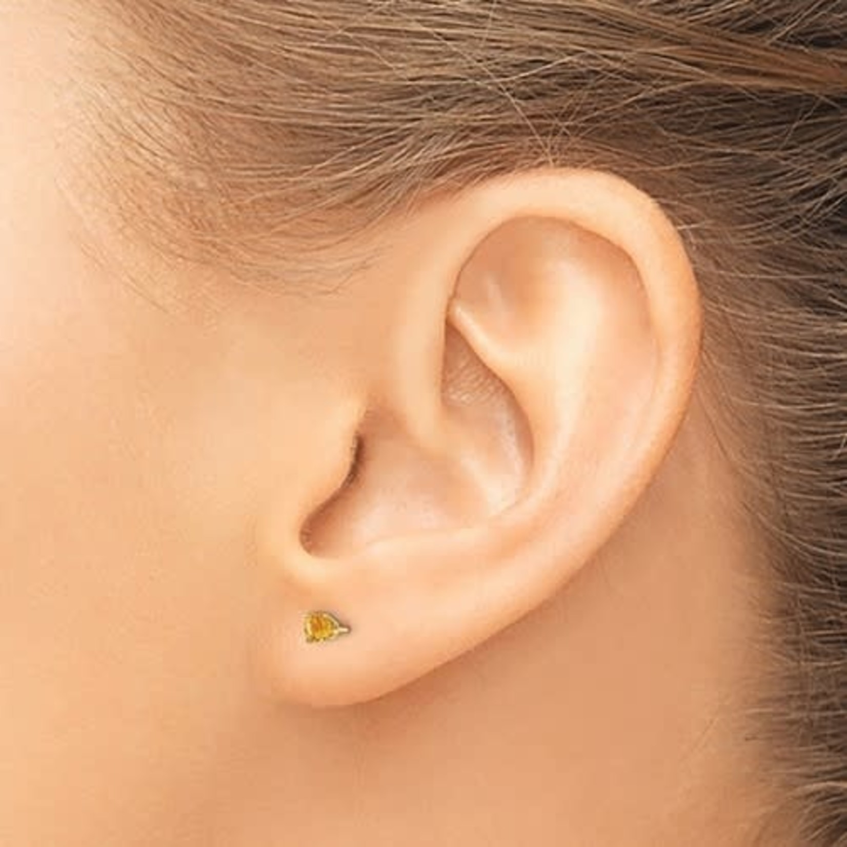 QUALITY GOLD OF CINCINNATI INC 14K 3mm Citrine Earrings