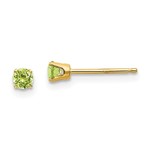 QUALITY GOLD OF CINCINNATI INC 14K 3mm Peridot Earrings