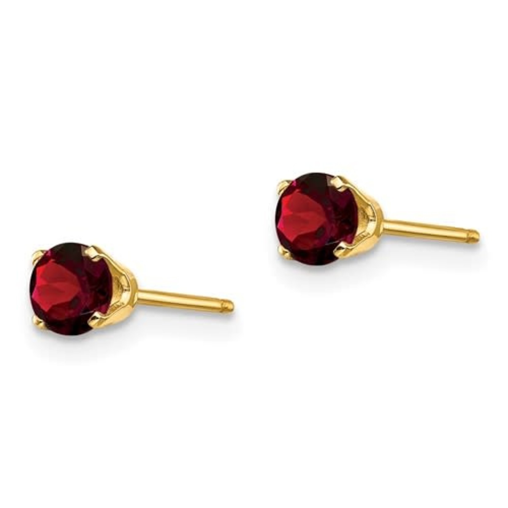 QUALITY GOLD OF CINCINNATI INC 14K 4mm Garnet Earrings