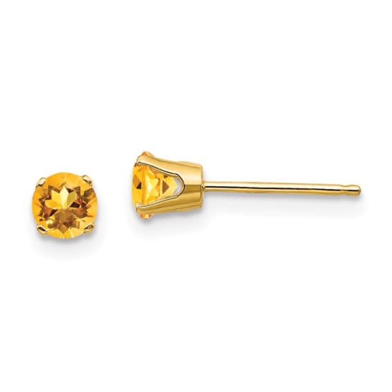 QUALITY GOLD OF CINCINNATI INC 14K 4mm Citrine Earrings