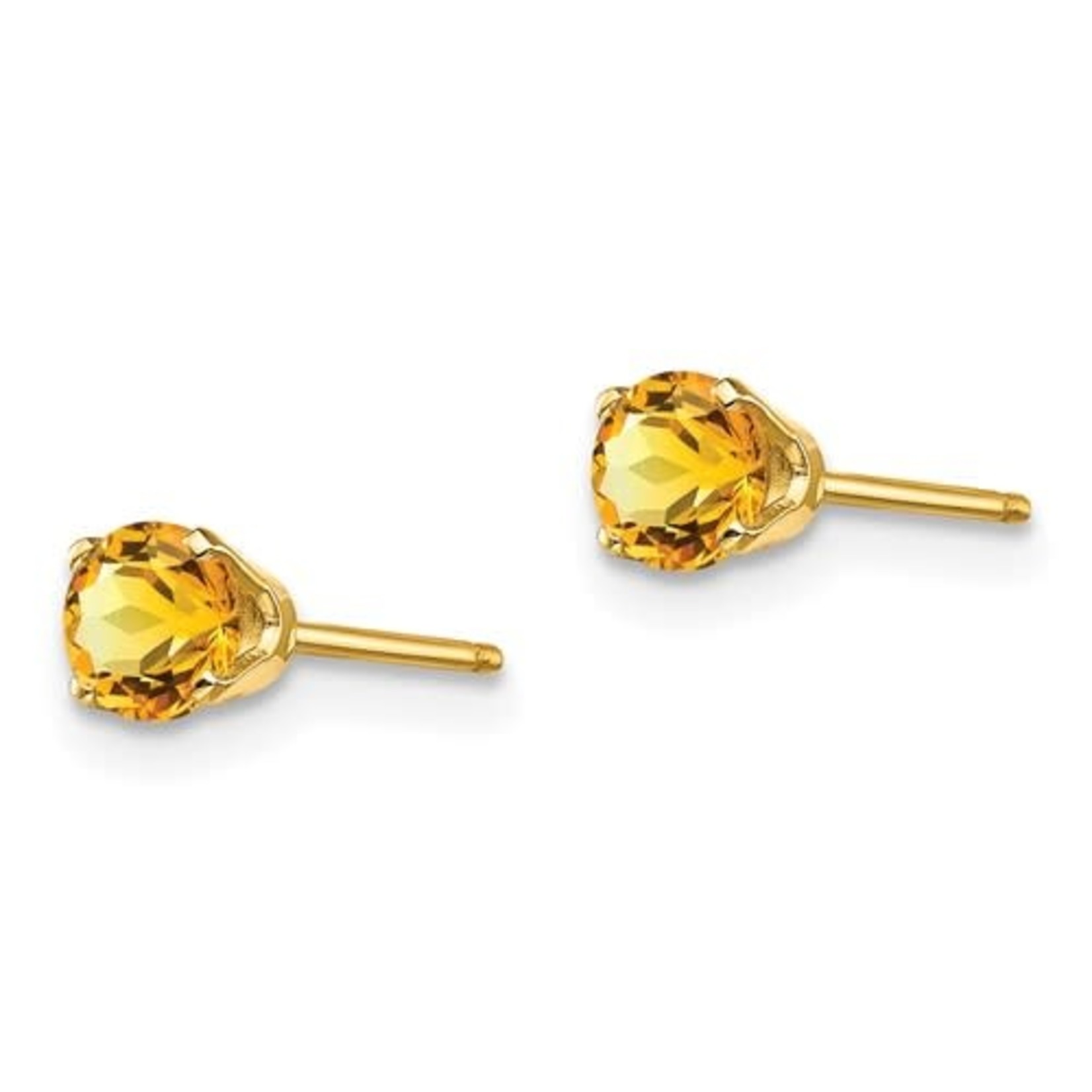 QUALITY GOLD OF CINCINNATI INC 14K 4mm Citrine Earrings