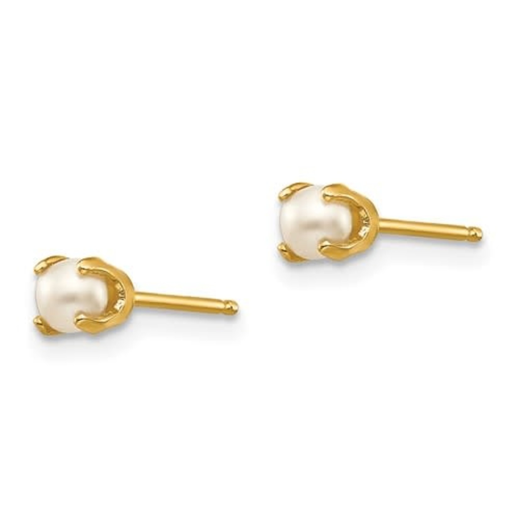 QUALITY GOLD OF CINCINNATI INC 14K 3mm Freshwater Cultured Pearl Earrings