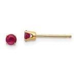 QUALITY GOLD OF CINCINNATI INC 14K 3mm Ruby Earrings