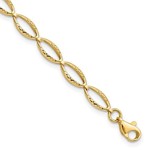 QUALITY GOLD OF CINCINNATI INC 14K 7" Polished & Diamond Cut Bracelet