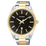 CITIZEN WATCH COMPANY Citizen Quartz Two Tone Black Dial w/Date