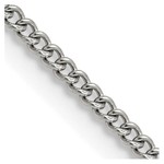 QUALITY GOLD OF CINCINNATI INC 18" Stainless Steel Polished 2.25mm Round Curb Chain