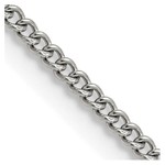 QUALITY GOLD OF CINCINNATI INC 20" Stainless Steel Polished 2.25mm Round Curb Chain