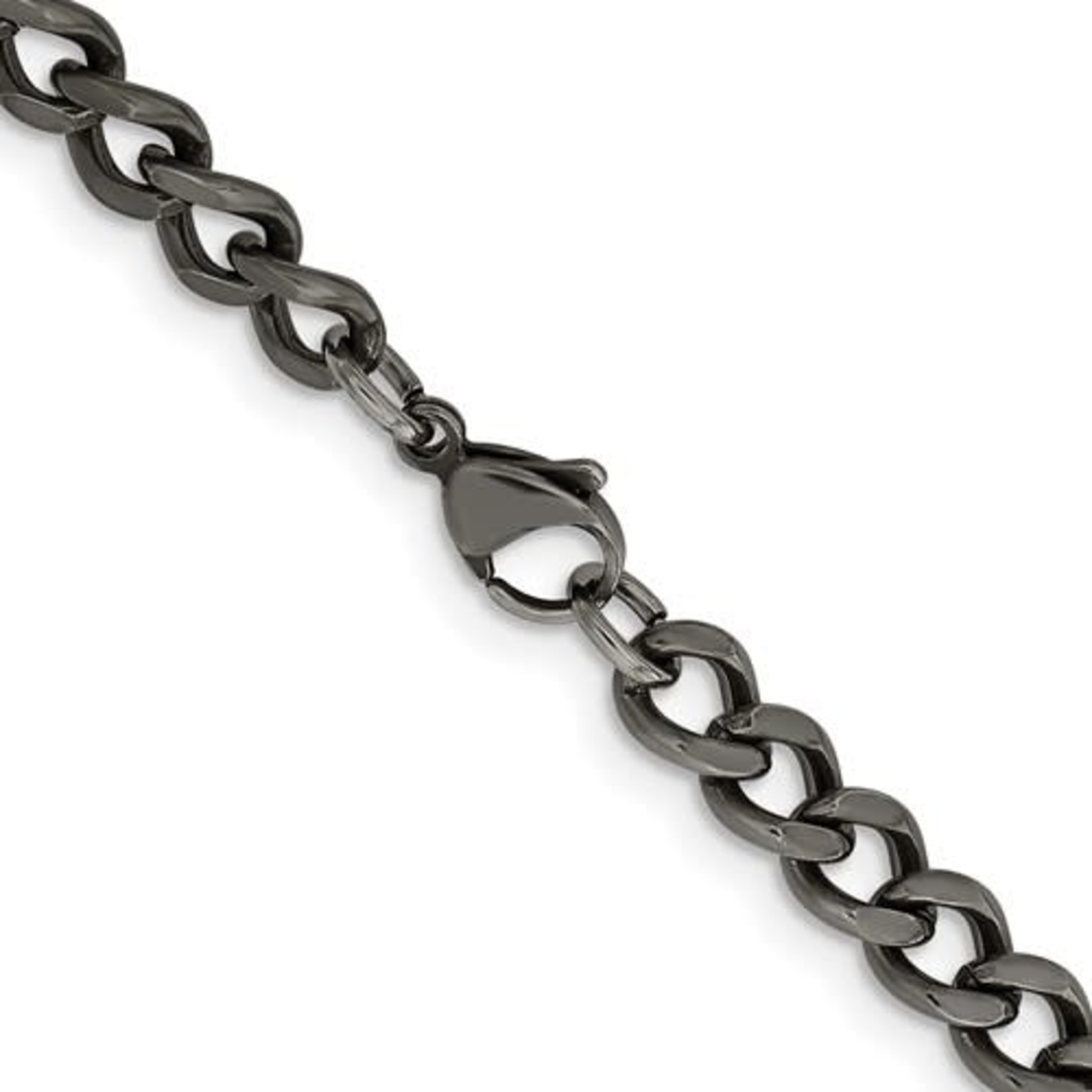 QUALITY GOLD OF CINCINNATI INC 20" Stainless Steel Antiqued 6.7mm Curb Chain