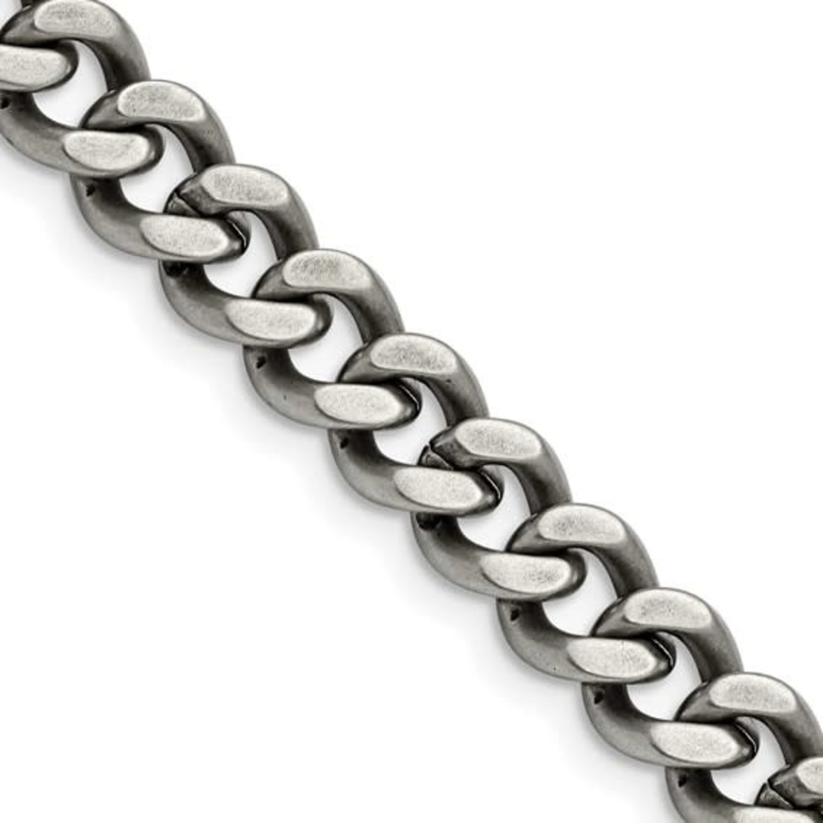 QUALITY GOLD OF CINCINNATI INC 20" Stainless Steel Oxidized 9.25mm Curb Chain