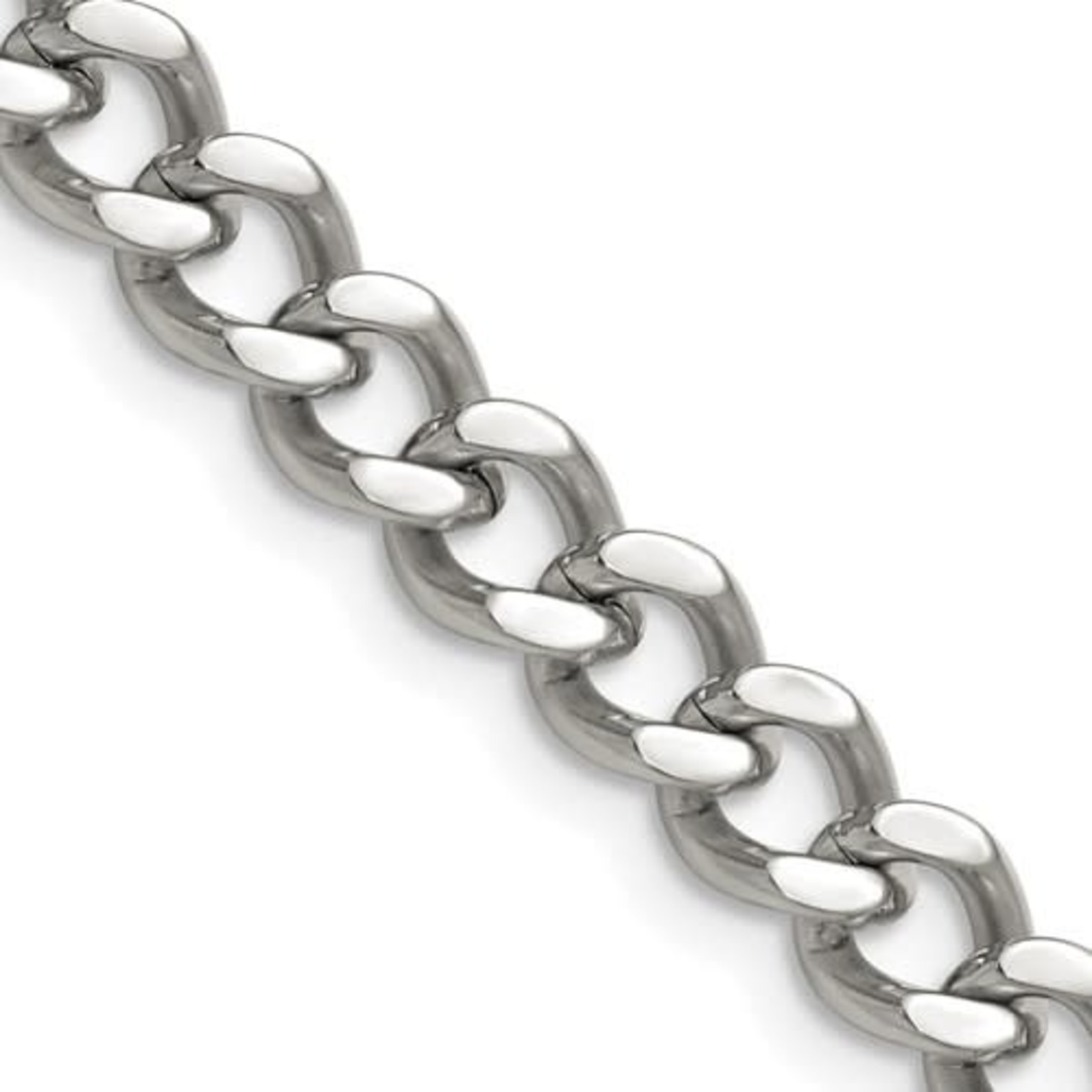 QUALITY GOLD OF CINCINNATI INC 22" Stainless Steel 7.5mm Polished Curb Chain