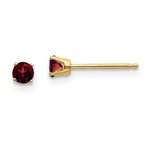 QUALITY GOLD OF CINCINNATI INC 14K 3mm Garnet Earrings