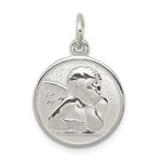 QUALITY GOLD OF CINCINNATI INC Sterling Silver Guardian Angel Medal