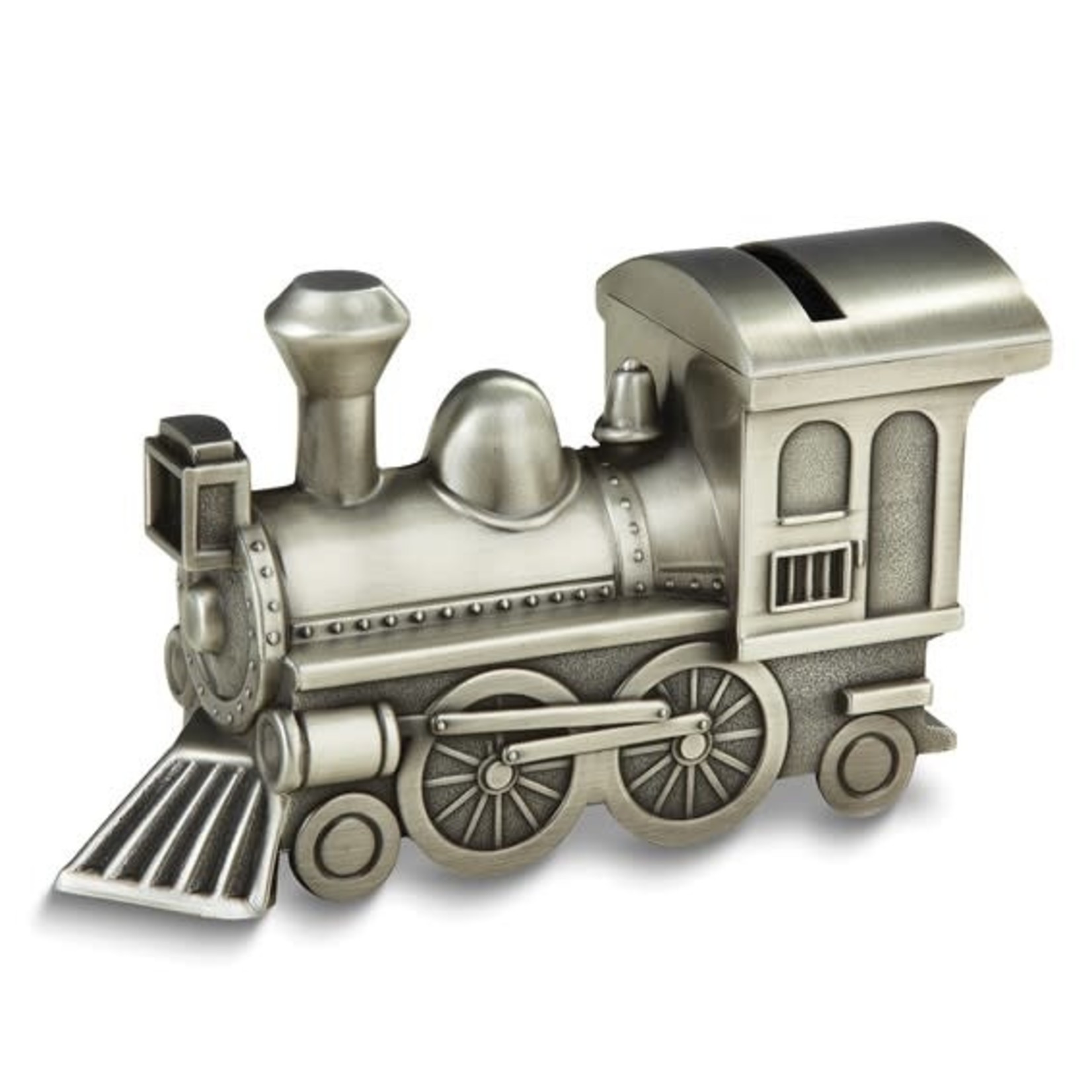 QUALITY GOLD OF CINCINNATI INC Pewter Finish Metal Train Bank