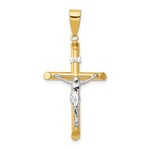 QUALITY GOLD OF CINCINNATI INC 14K Two Tone Hollow Crucifix 1.3g