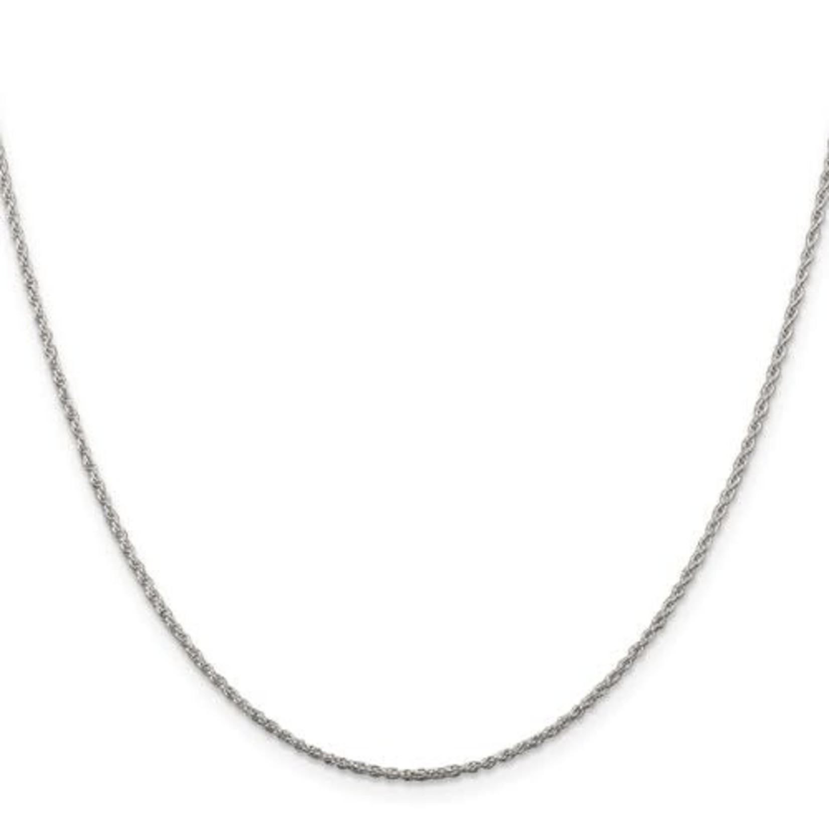 QUALITY GOLD OF CINCINNATI INC 18"  Sterling Silver Rhodium Plated 1.3mm Rope Chain