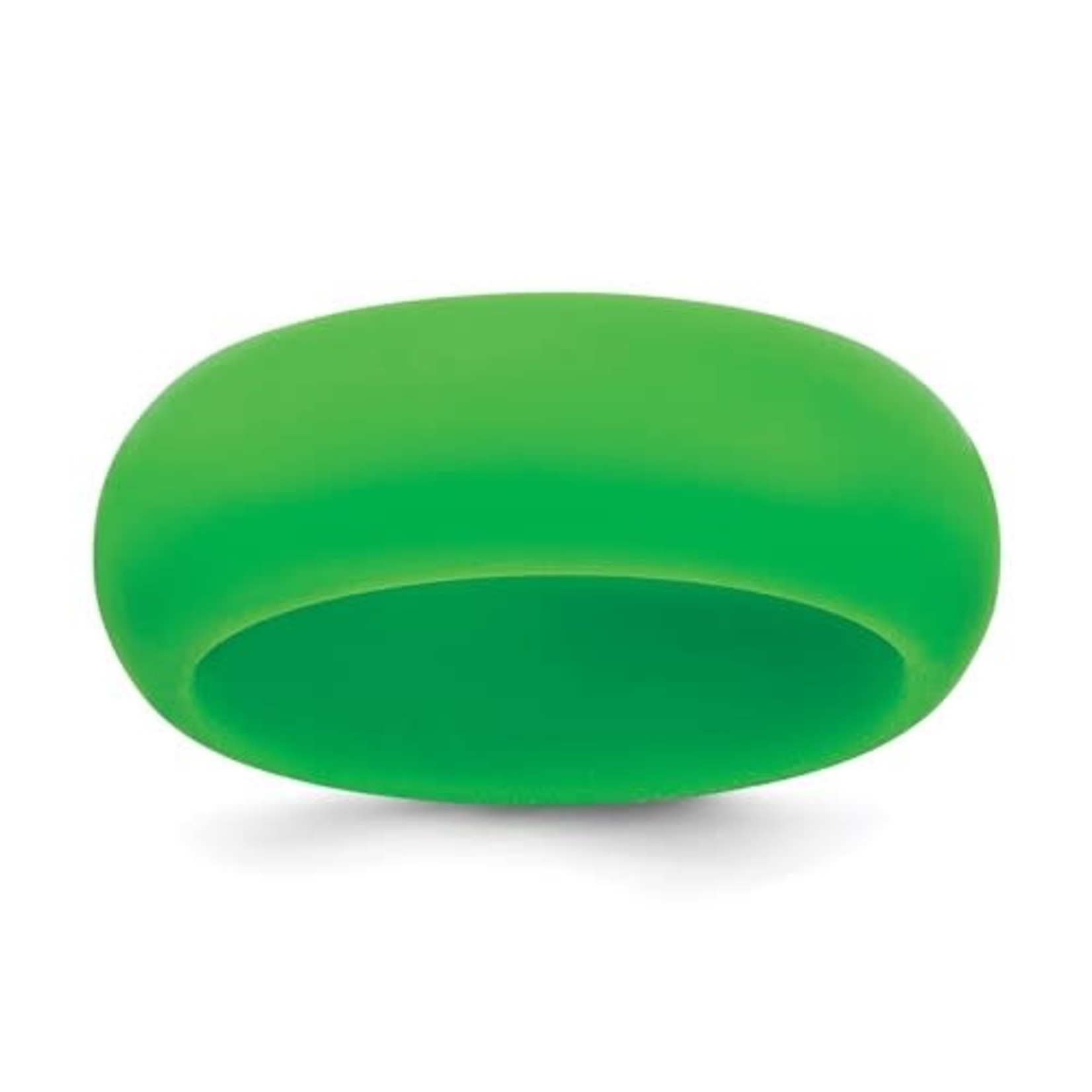 QUALITY GOLD OF CINCINNATI INC Silicone Green 8mm Domed Band size 10