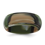 QUALITY GOLD OF CINCINNATI INC Silicone Camouflage 8mm Ridged Edge Band size 14