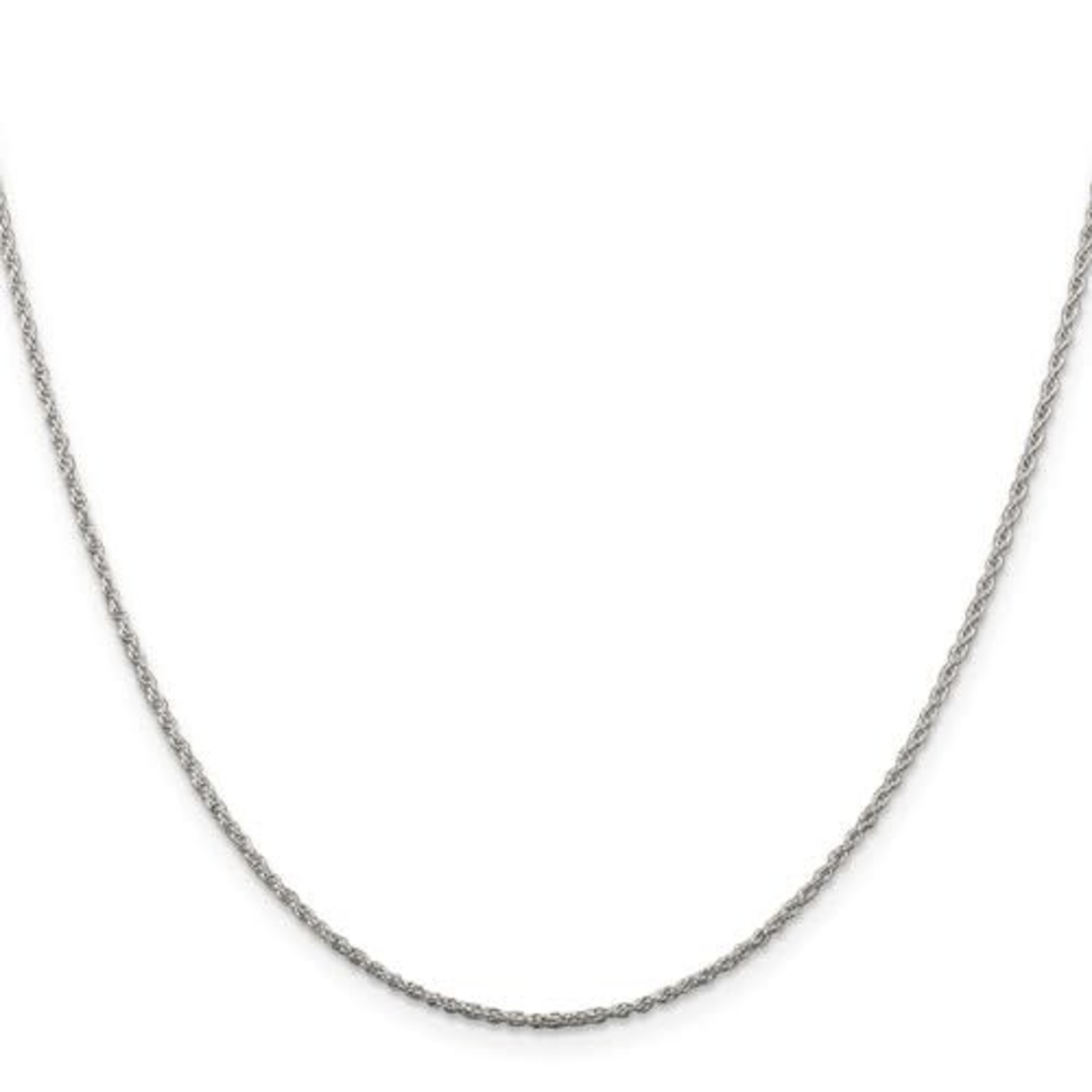 QUALITY GOLD OF CINCINNATI INC 20" Sterling Silver Rhodium Plated 1.3mm Rope Chain
