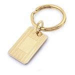 LEGERE Gold Plated Lined Key Chain