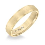 Triton Yellow Tungsten Carbide 5mm Beveled Edge Band sz12