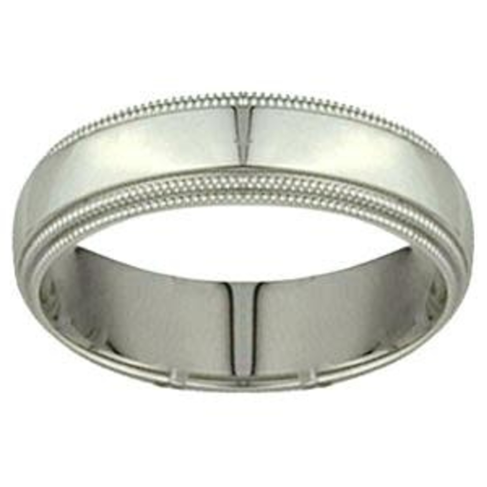 FREDERICK GOLDMAN, INC. Platinum 6mm Double Milgrain Band sz6