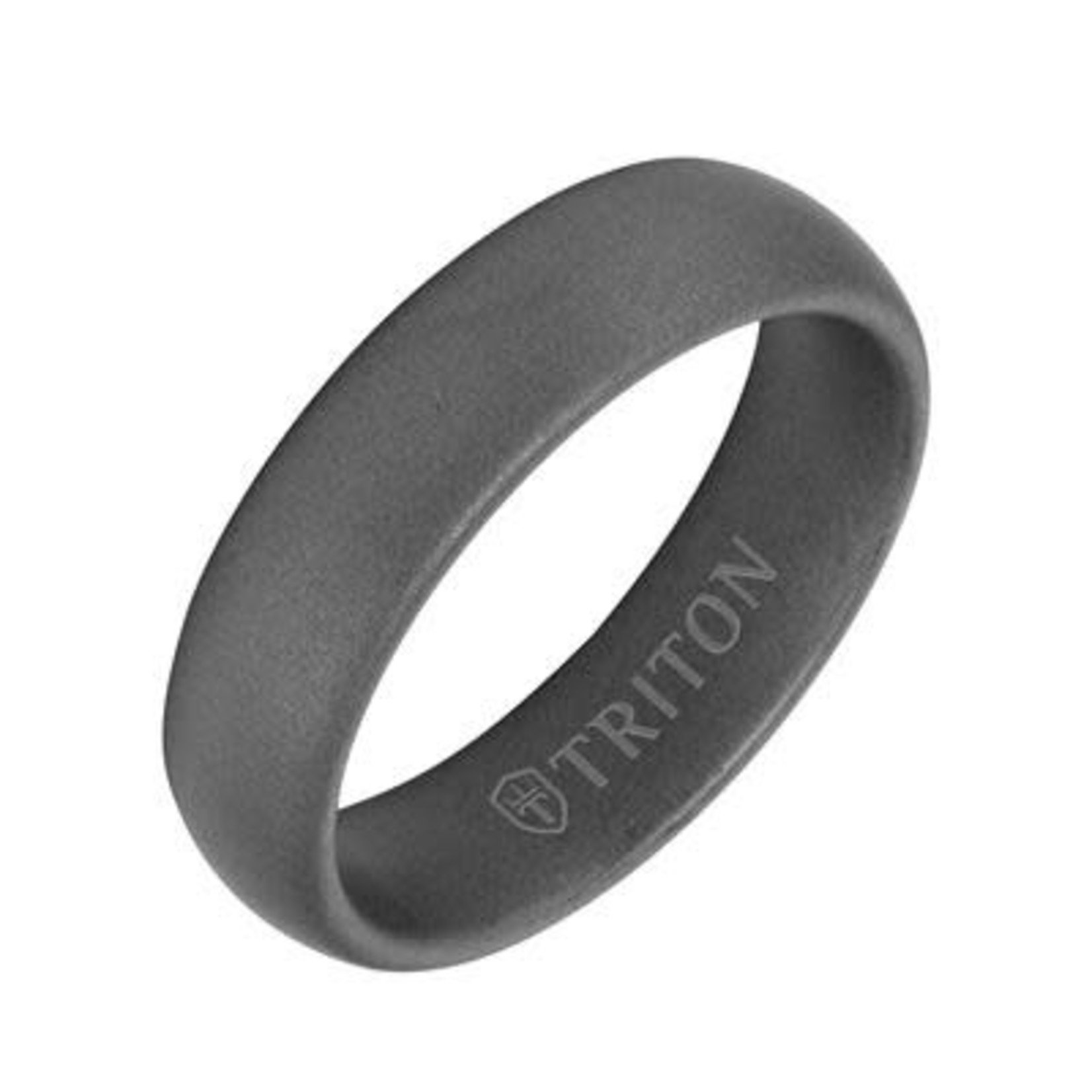 Triton Gray Tungsten Carbide 6mm Sandblast Band sz10