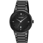 CITIZEN WATCH COMPANY Citizen Quartz Black Dial, Case & Band w/Date