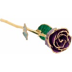 STULLER INC. Lacquer Dipped 24K Gold Trimmed Purple Rose