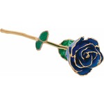 STULLER INC. Lacquer Dipped 24K Gold Trimmed Blue Sapphire Rose