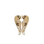 KELLY WATERS INC. Sterling Silver Gold Plated  “Clarence Wings” Pin