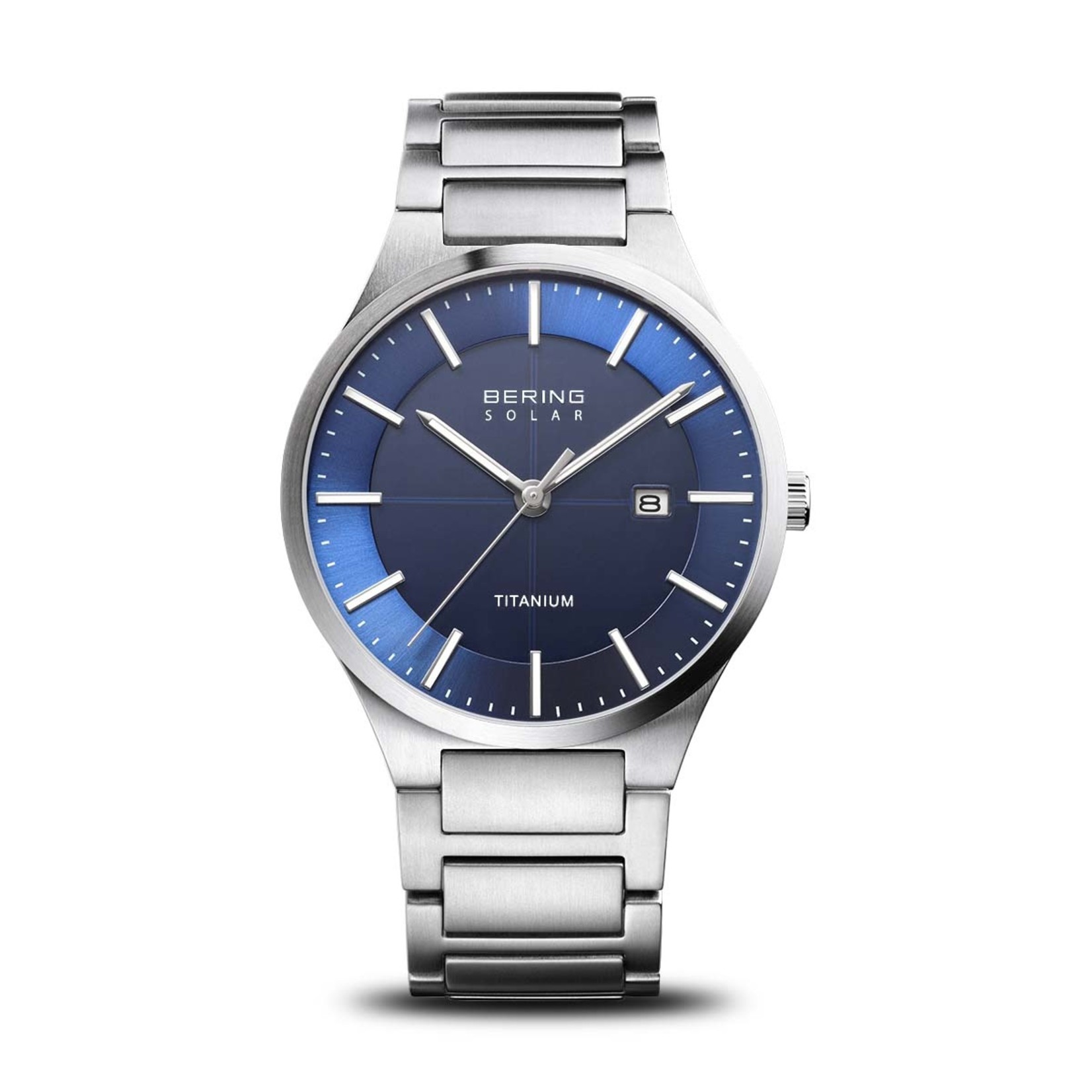 Bering Titanium Solar Watch w/Blue Dial & Date - Robinette Jewelers