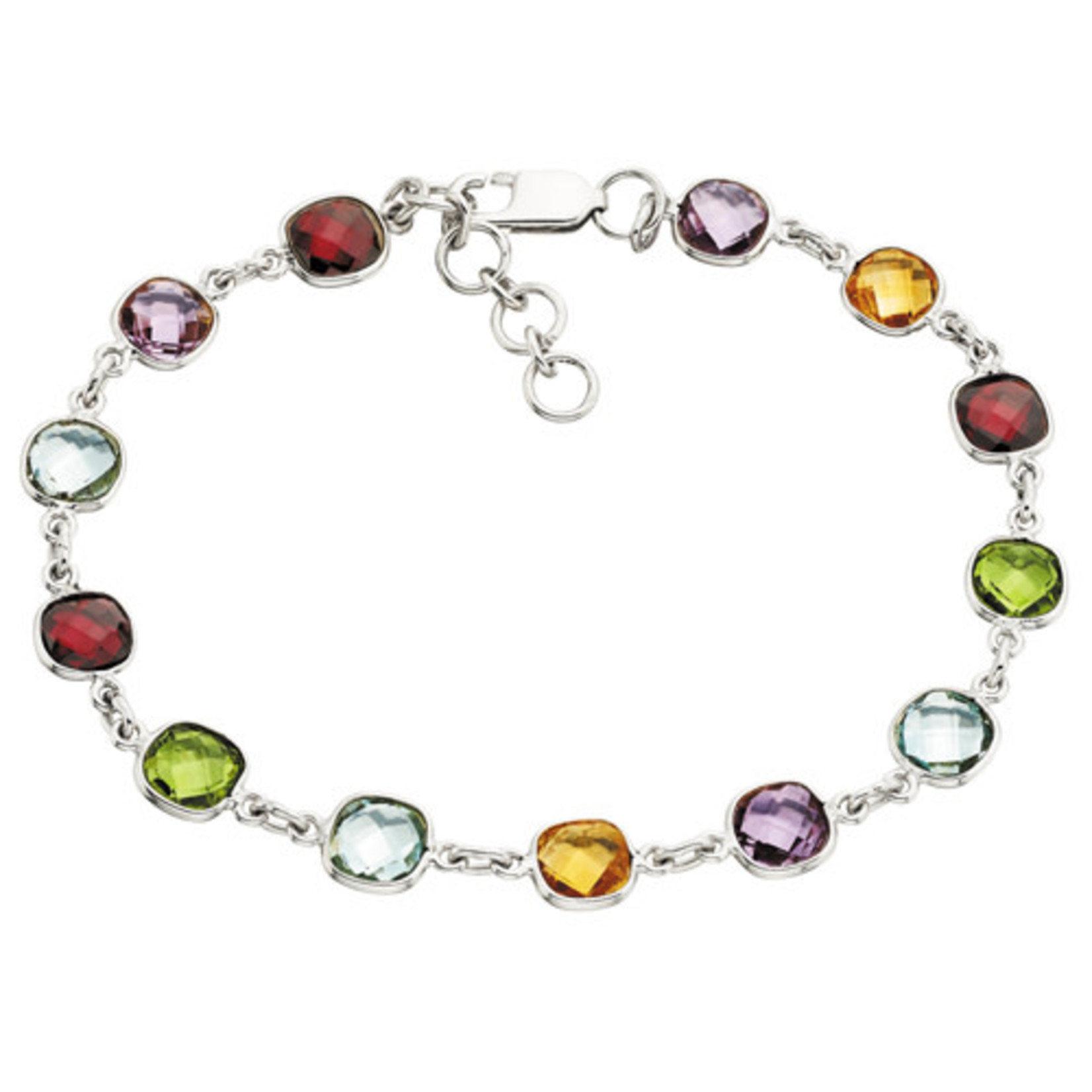 THE BERCO COMPANY, INC. 7.5” Sterling Silver Gemstone Bracelet