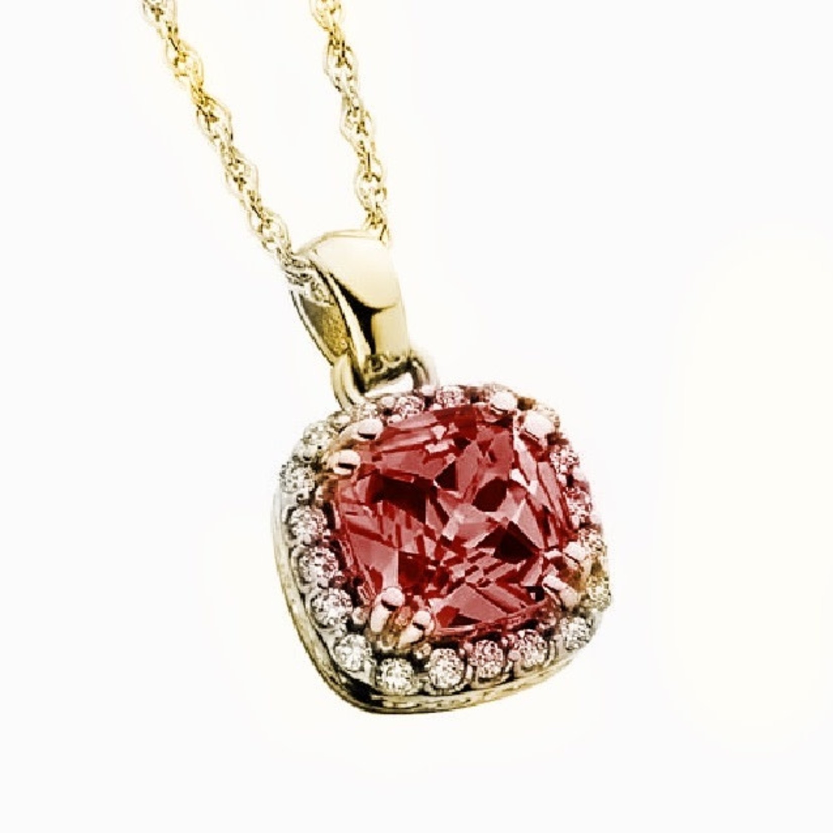 THE BERCO COMPANY, INC. 10K Garnet & Diamond Pendant 0.10cttw