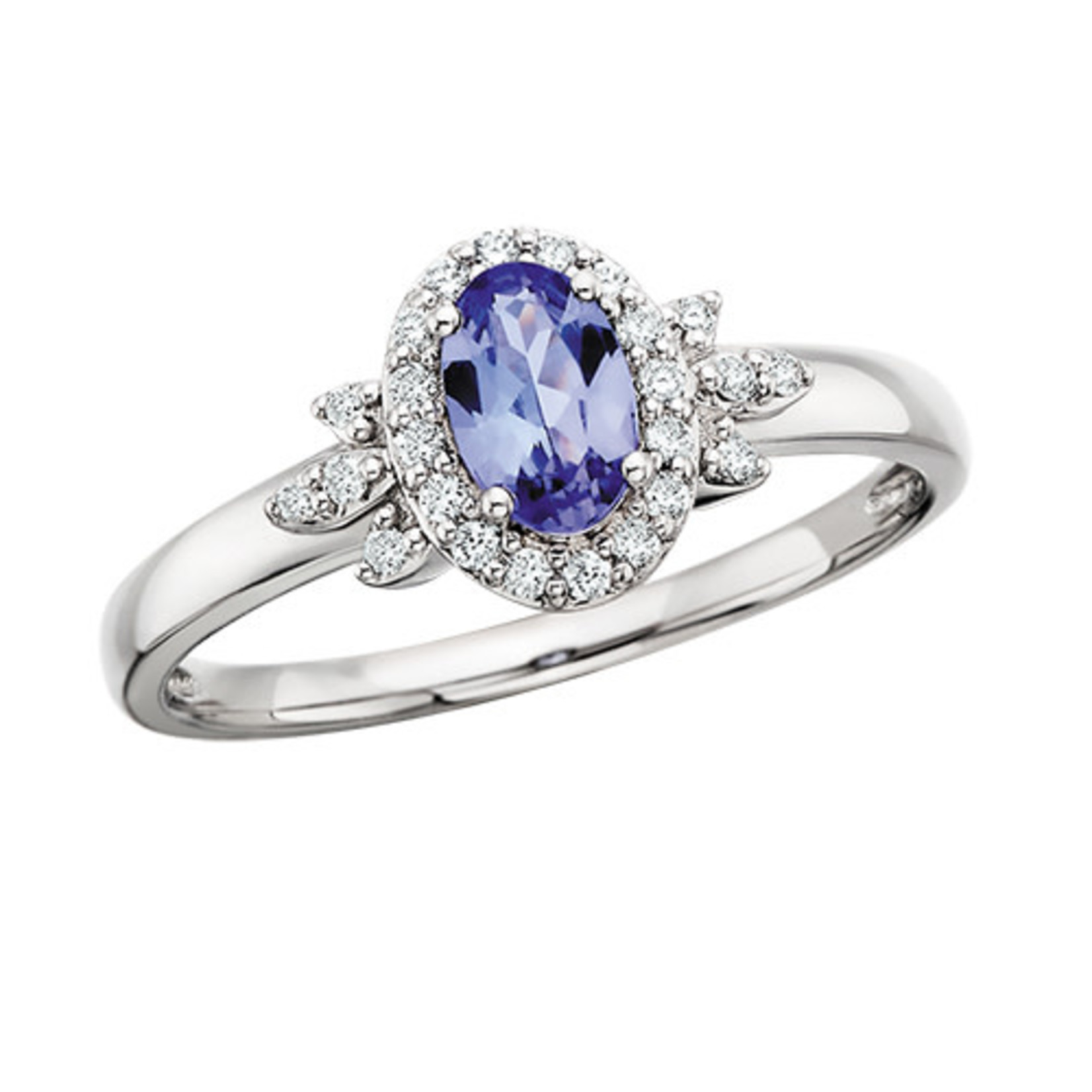 THE BERCO COMPANY, INC. 14KW Tanzanite & Diamond 0.14cttw Ring