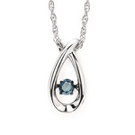 OSTBYE & ANDERSON Sterling Silver 0.07ct Blue Treated Diamond Necklace