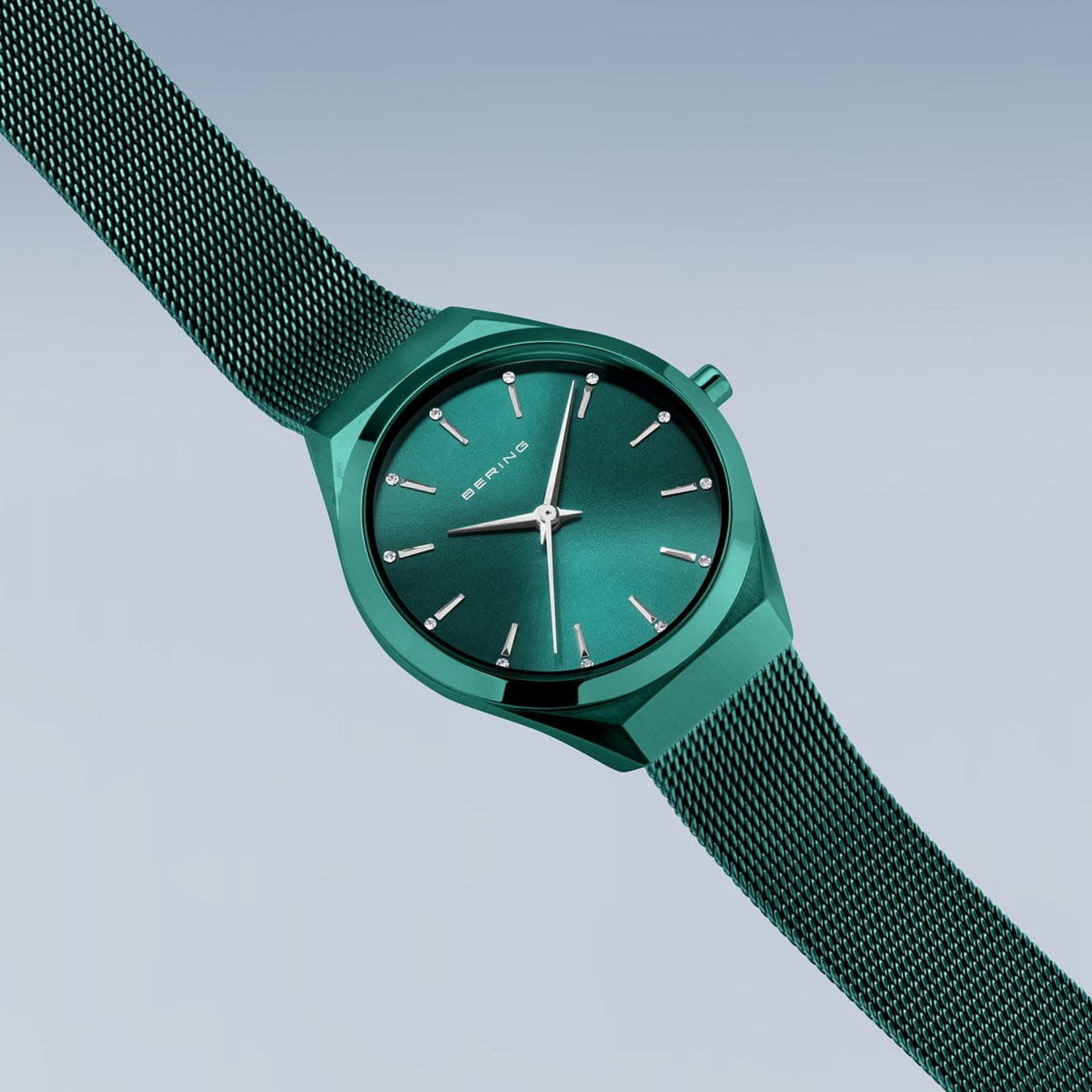 BERING Bering Green Stainless Steel Ultra Slim Watch