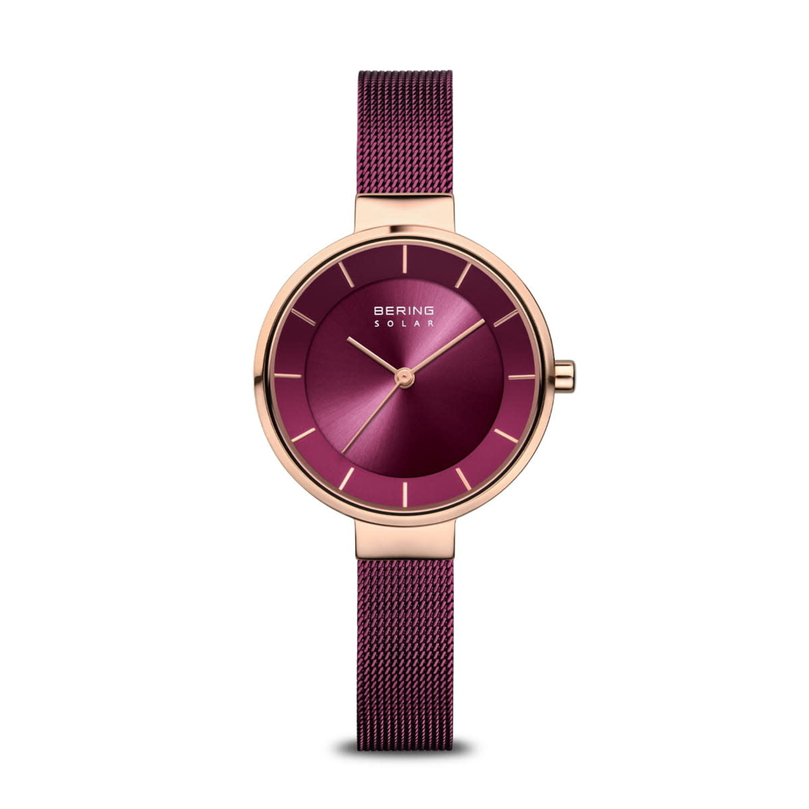 BERING Bering Stainless Steel Plum Solar Women’s Watch