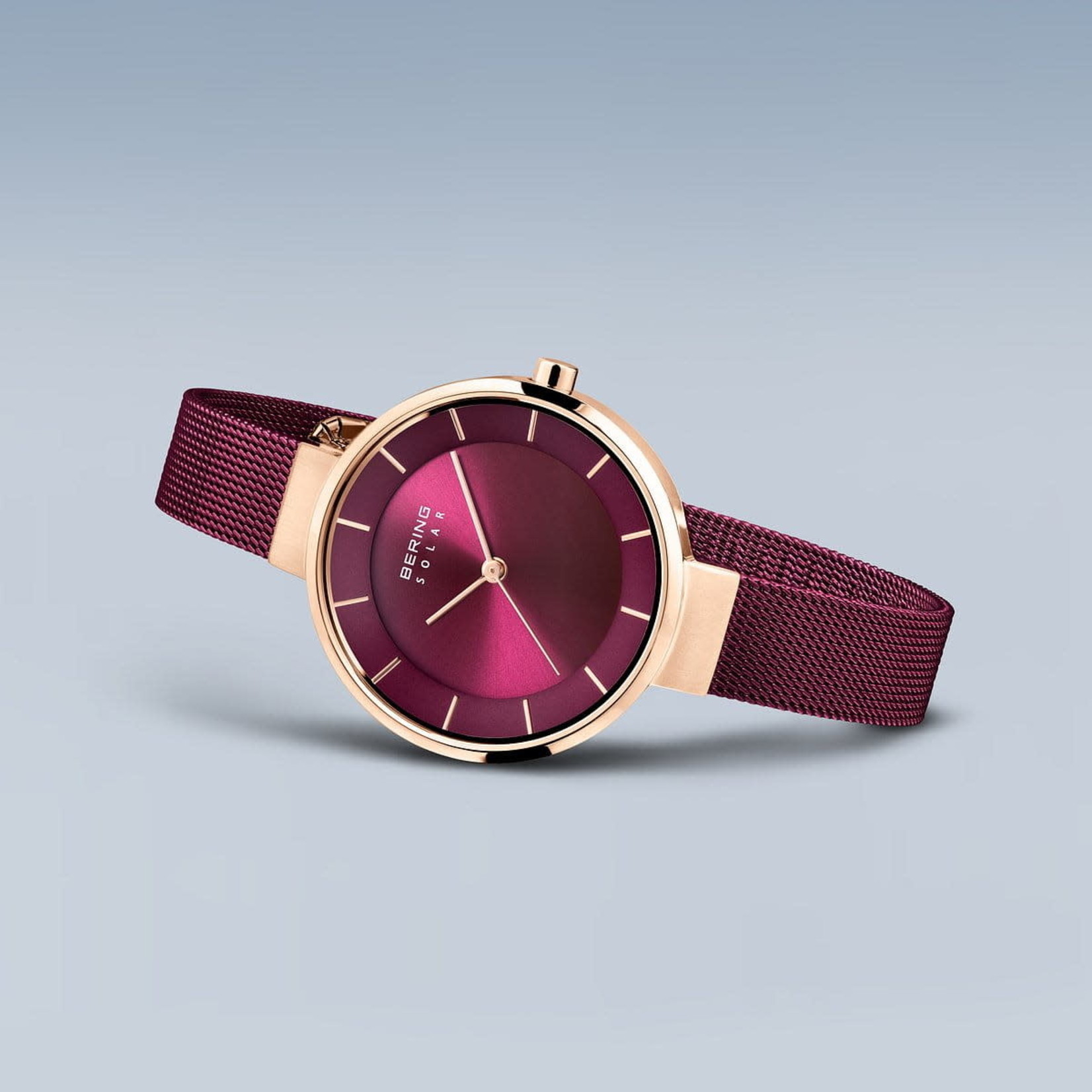 BERING Bering Stainless Steel Plum Solar Women’s Watch