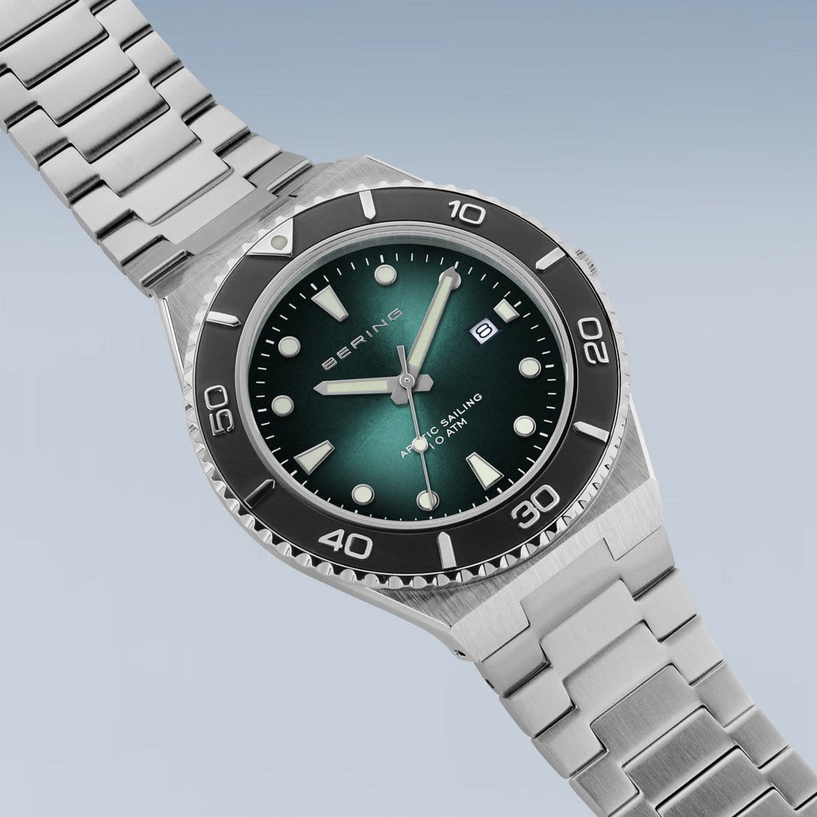 BERING Bering Arctic Sailing Watch w/ Green Dial & Date