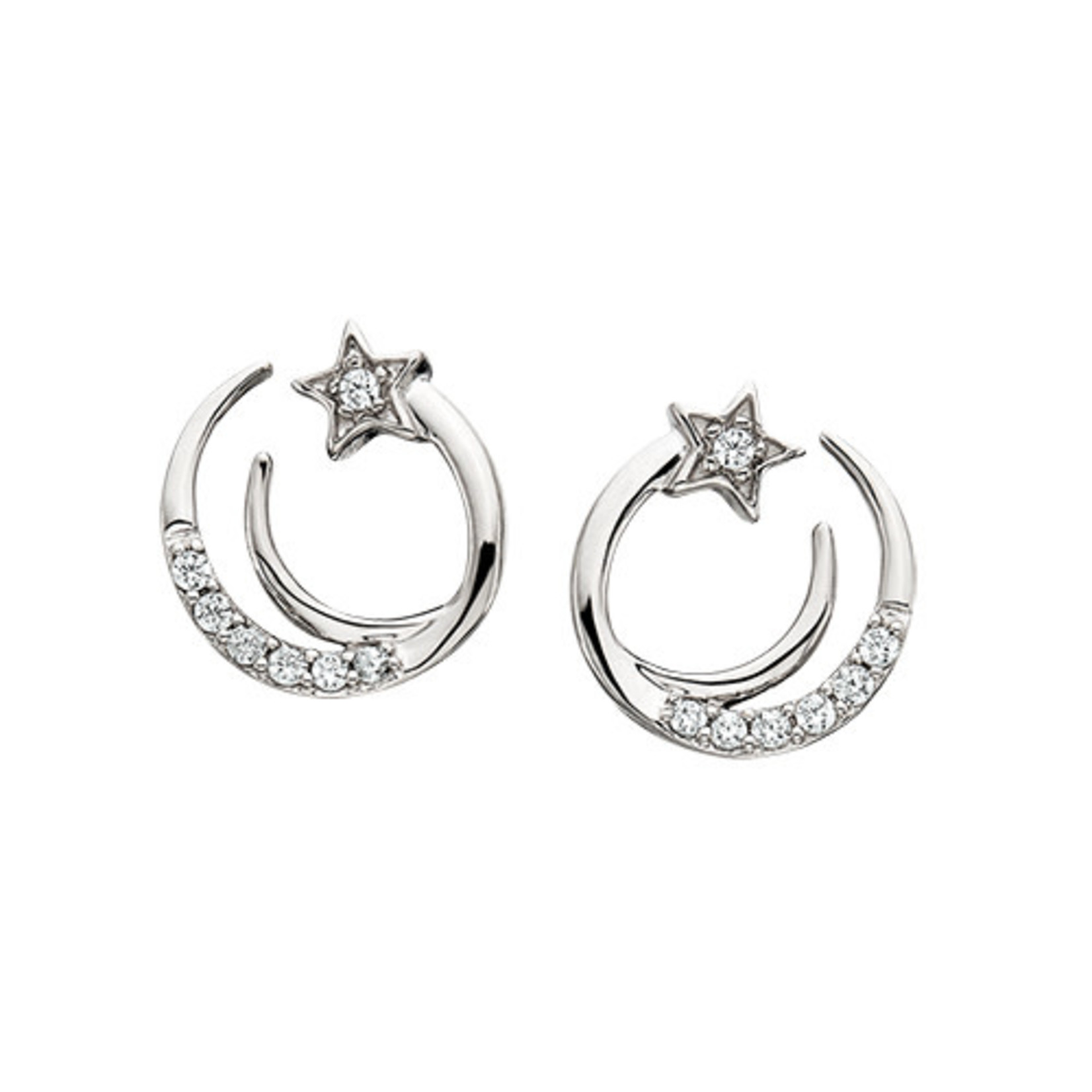 THE BERCO COMPANY, INC. Sterling Silver Diamond Comet Earrings