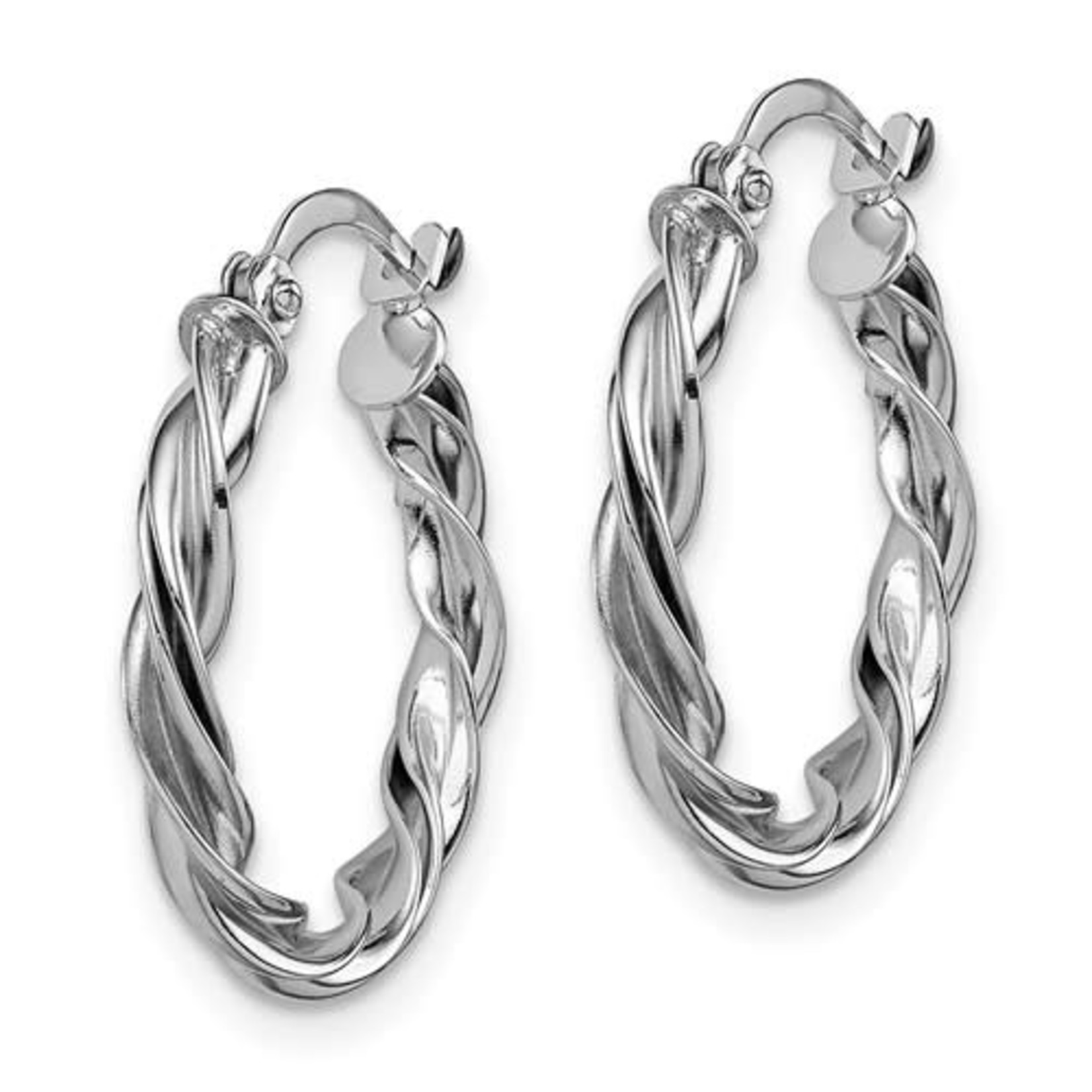 QUALITY GOLD OF CINCINNATI INC 10KW Twist Hoop Earrings