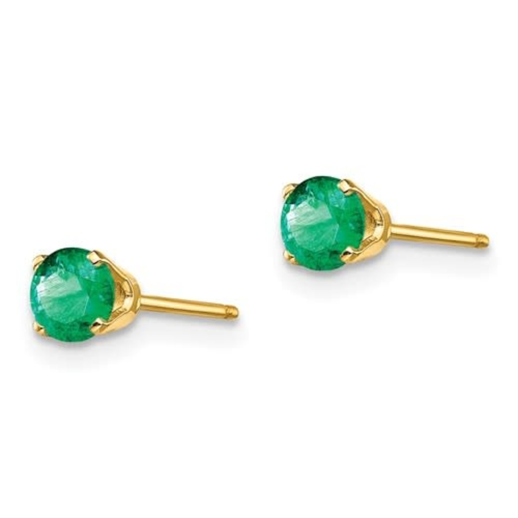 QUALITY GOLD OF CINCINNATI INC 14K 4mm Emerald Earrings