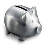 QUALITY GOLD OF CINCINNATI INC Pig Bank Pewter-tone