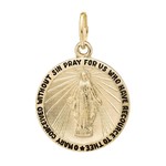 MARAKRAFT MARKETING 14KGF Round Miraculous Medal w/Chain