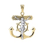 MARAKRAFT MARKETING 14KGF Anchor Cross w/24" Chain