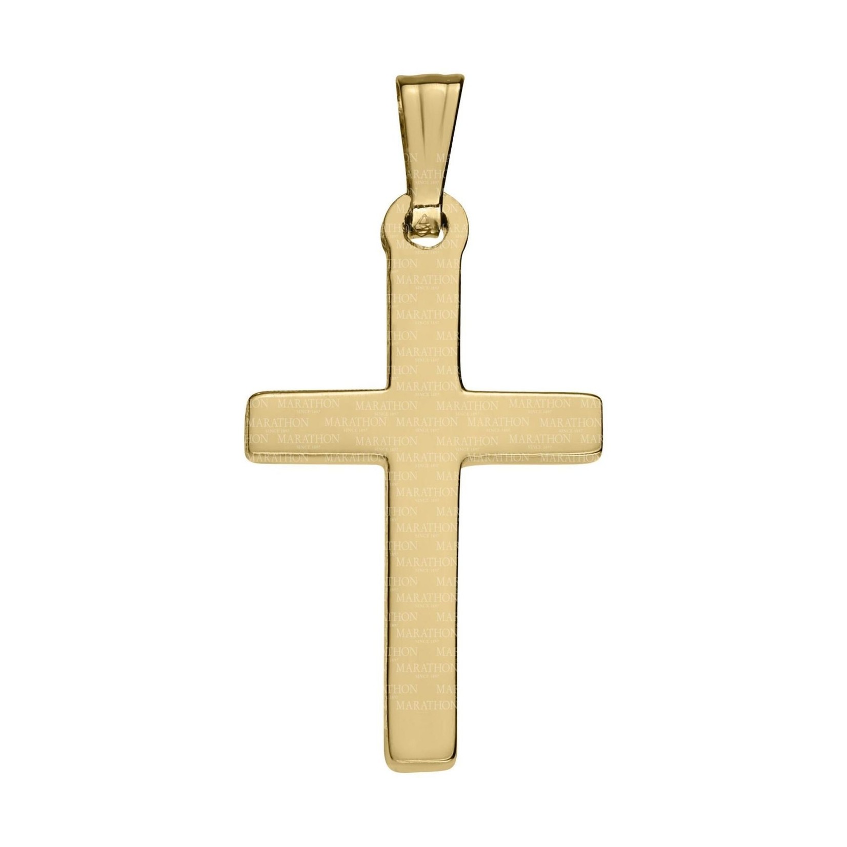 MARAKRAFT MARKETING 14KGF Plain Flat Cross w/18" chain