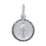 MARAKRAFT MARKETING Sterling Silver Round Miraculous Medal w/18" Stainless Chain