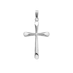 MARAKRAFT MARKETING Sterling Silver Cross w/24” Stainless Steel Chain